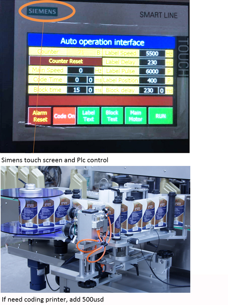 Cijena automatske etikete za bocu s dvostrukim sidovima