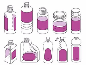 Automatski stroj s prednje i stražnje strane s dva etiketa